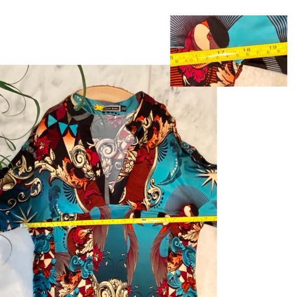 🇧🇷ADRIANA BARRA DESIGNER  100% VISCOSE BLOUSE - Picture 15 of 16